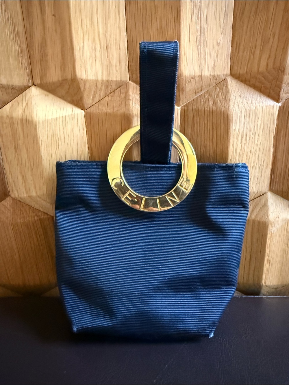 Celine Black Nylon Mini Pouch